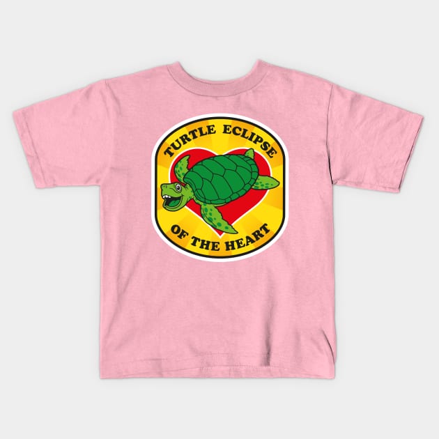 Turtle Eclipse of the Heart Kids T-Shirt by Salvador Gnarly